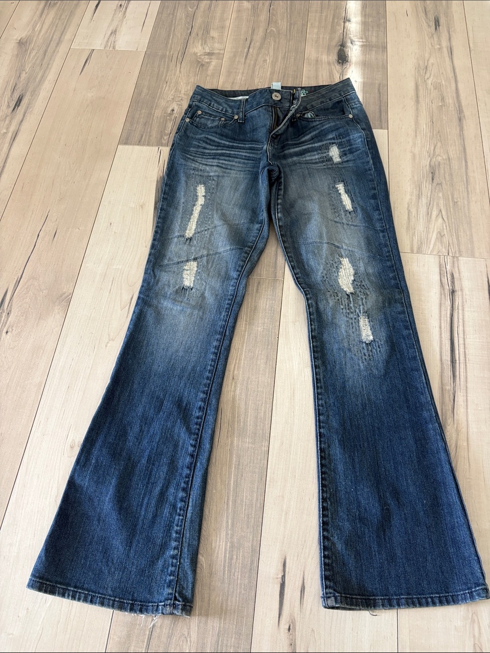 Mudd Dark Blue Distressed Women's Jeans